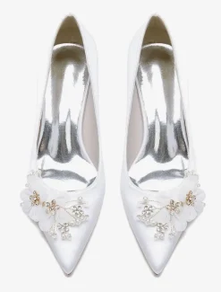 Wedding Shoes Bridal Pumps Satin Pointed Toe