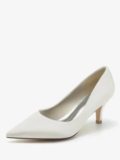 Wedding Shoes Bridal Pumps Silk And Satin Pointed Toe