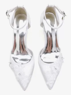 Wedding Shoes Bridal Pumps Satin Pointed Toe