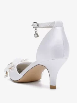Wedding Shoes Bridal Pumps Satin Pointed Toe
