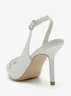Wedding Shoes Bridal Pumps Silk And Satin Pointed Toe Pearls