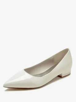 Wedding Shoes Mother Of Bride Shoes Patent PU Upper Pointed Toe 1"
