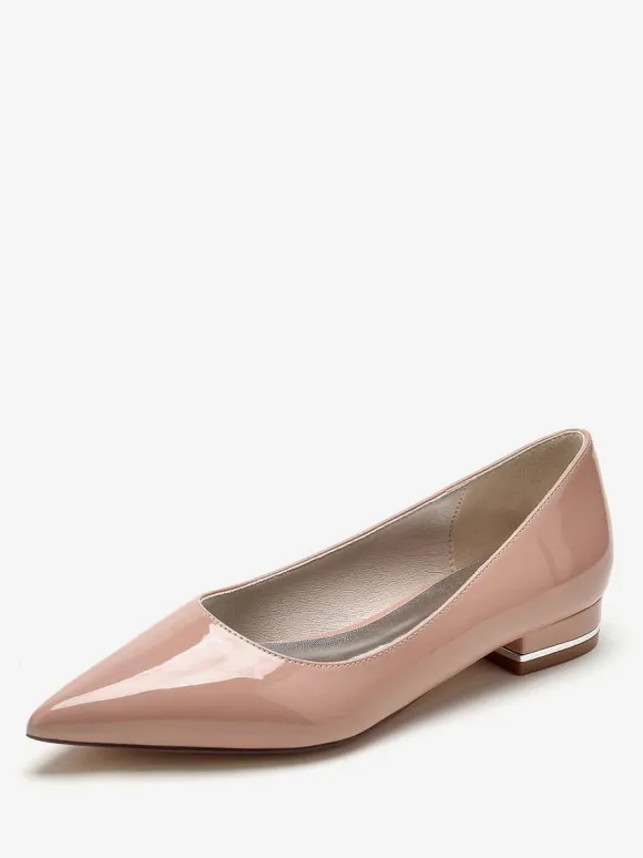 Wedding Shoes Mother Of Bride Shoes Patent PU Upper Pointed Toe 1"