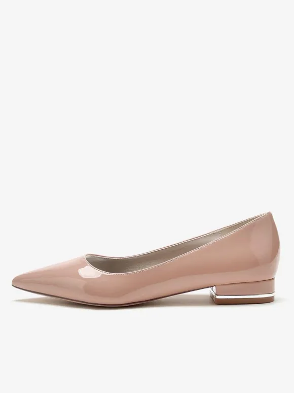 Wedding Shoes Mother Of Bride Shoes Patent PU Upper Pointed Toe 1"