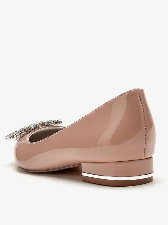 Wedding Shoes Mother Of Bride Shoes Patent PU Upper Pointed Toe 1"