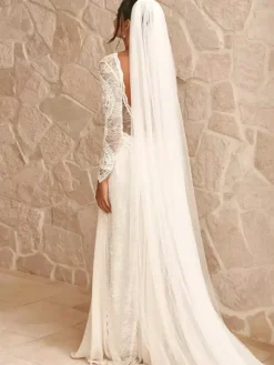 Wedding Veil One-Tier Tulle Cut Edge Classic Bridal Veils