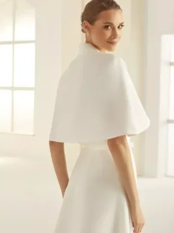Wedding Wraps Half Sleeves Cloaks Stretch Crepe Bridal Cover Ups
