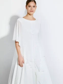 Wedding Wraps White Half Sleeves Shawls Chiffon Bridal Cover Ups
