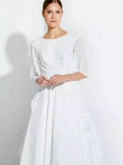 Wedding Wraps White Half Sleeves Shawls Chiffon Bridal Cover Ups