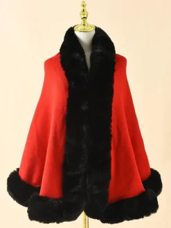 Wedding Cape Faux Fur Shawl Bridal Winter Outerwear