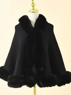 Wedding Cape Faux Fur Shawl Bridal Winter Outerwear