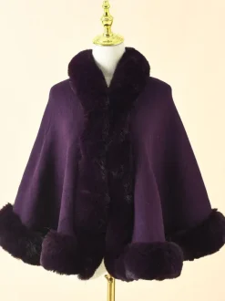Wedding Cape Faux Fur Shawl Bridal Winter Outerwear
