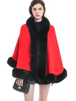 Wedding Cape Faux Fur Shawl Bridal Winter Outerwear