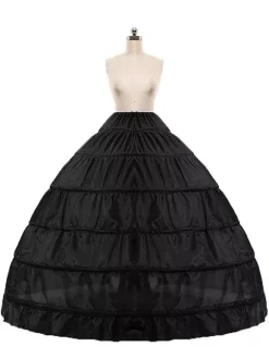 Wedding Crinoline Full Gown Slip Black One Tier Bridal Petticoat