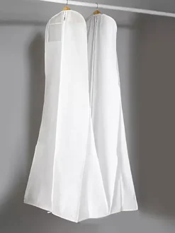 Wedding Dress Dust Cover Widened Double-sided White Non-woven Thickened Long Tail Dress Bag