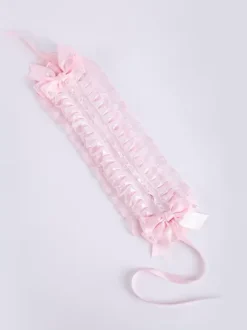 Wedding Dress Lolita Accessories Pink Bows Ruffles Headwear Lace Headband Headdress