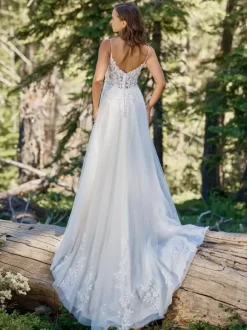 Wedding Dress V-Neck Sleeveless With Train Tulle Bridal Dresses