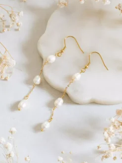 Wedding Earrings Girl's Metal Pierced Bridal Jewelry