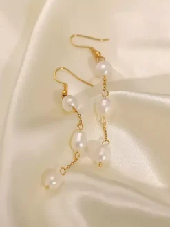 Wedding Earrings Girl's Metal Pierced Bridal Jewelry