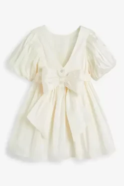 Wedding Flower Girl Dresses Special Occasion Dresses Soft Pink Short Sleeves Bows