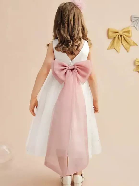 Wedding Flower Girl Dresses Special Occasion Dresses Ivory Sleeveless Sash