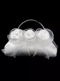 Wedding Handbags Wedding Accessories Evening Clutch Bag Pleated Flowers