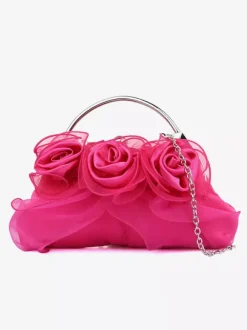 Wedding Handbags Wedding Accessories Evening Clutch Bag Pleated Flowers