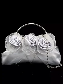 Wedding Handbags Wedding Accessories Evening Clutch Bag Pleated Flowers
