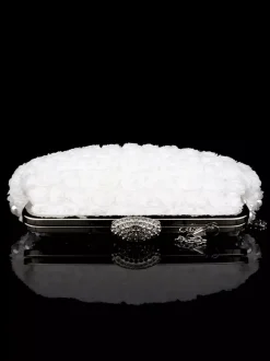 Wedding Handbags Wedding Accessories Bridal Purse Flowers Pleated