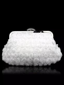 Wedding Handbags Wedding Accessories Bridal Purse Flowers Pleated