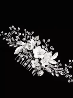 Wedding Headpiece Comb Flower Metal Bridal Hair Accessories