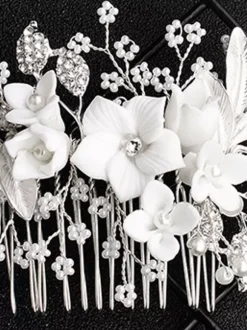 Wedding Headpiece Comb Flower Metal Bridal Hair Accessories