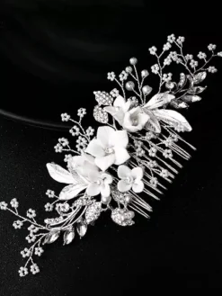 Wedding Headpiece Comb Flower Metal Bridal Hair Accessories