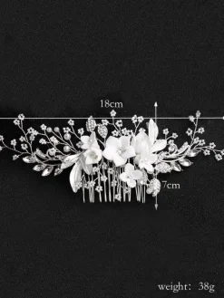 Wedding Headpiece Comb Flower Metal Bridal Hair Accessories