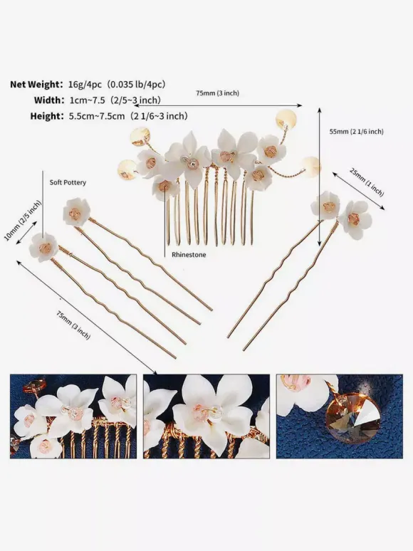 Wedding Headpiece Comb Metal Bridal Hair Accessories