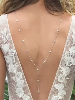Wedding Necklaces Silver Rhinestone Wedding Necklace