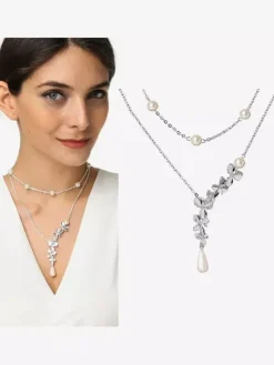Wedding Necklaces Silver Silver Wedding Necklace