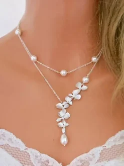 Wedding Necklaces Silver Silver Wedding Necklace