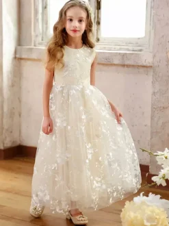 Wedding Party Dresses Cheap Flower Girl Dresses Kids Social Party Dress Wedding Wedding Flower Girl Dress Flower Girl Dresses Sleeveless