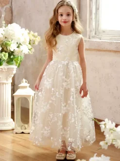 Wedding Party Dresses Cheap Flower Girl Dresses Kids Social Party Dress Wedding Wedding Flower Girl Dress Flower Girl Dresses Sleeveless