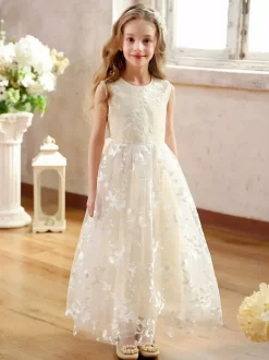Wedding Party Dresses Cheap Flower Girl Dresses Kids Social Party Dress Wedding Wedding Flower Girl Dress Flower Girl Dresses Sleeveless