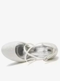 Wedding Shoes Bridal Pumps Round Toe Embroidered