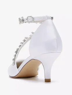 Wedding Shoes Bridal Pumps Satin Pointed Toe