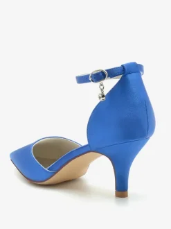 Wedding Shoes Bridal Pumps Silk And Satin Pointed Toe Rhinestones
