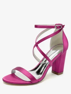 Wedding Shoes Satin White Open Toe Wedding Sandals