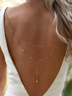 Wedding Statement Necklace Silver Bohemian Rhinestone Girl's