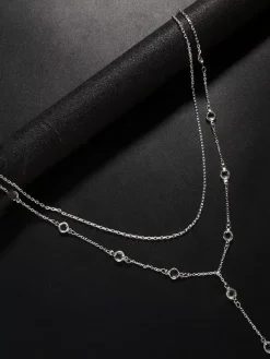 Wedding Statement Necklace Silver Bohemian Rhinestone Girl's