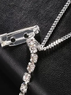 Wedding Statement Necklace Silver Bohemian Rhinestone Girl's