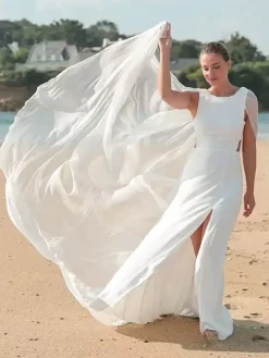 Wedding Veil One-Tier Chiffon Cut Edge Bridal Veil