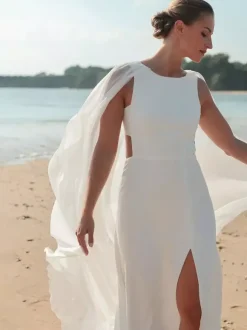 Wedding Veil One-Tier Chiffon Cut Edge Bridal Veil